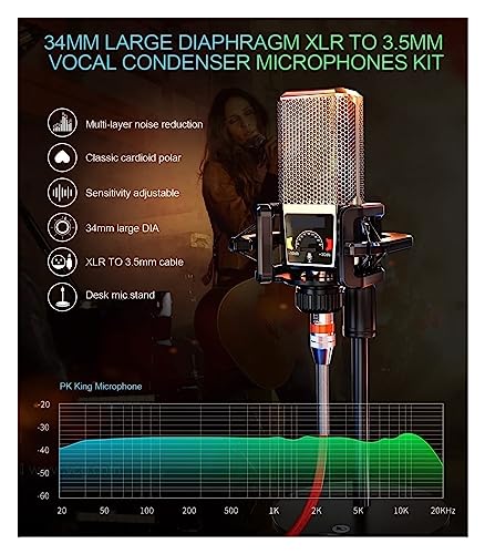 YQVEOT Podcast Set, G3 Profi-Soundkarte, USB-Mikrofon & Mixer-Interface für PC/Smartphone, Studio-Aufnahme