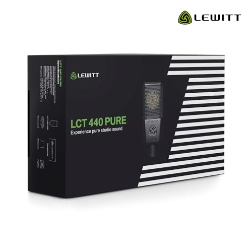 Lewitt LCT 440 Pure XLR-Kondensatormikrofon, 1" Kapsel, inkl. Spinne, Popschutz & Tasche
