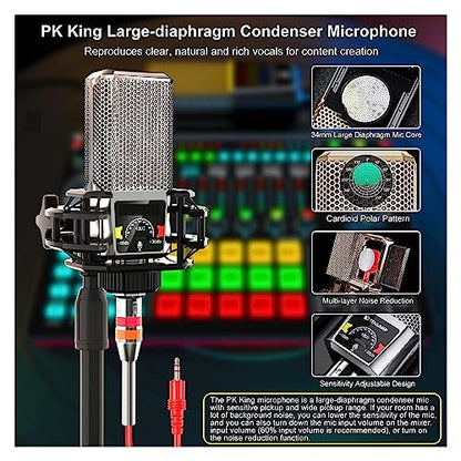 YQVEOT Podcast Set, G5 Pro Live-Soundkarte & Mikrofon, All-in-One-Kit für Live-Streaming