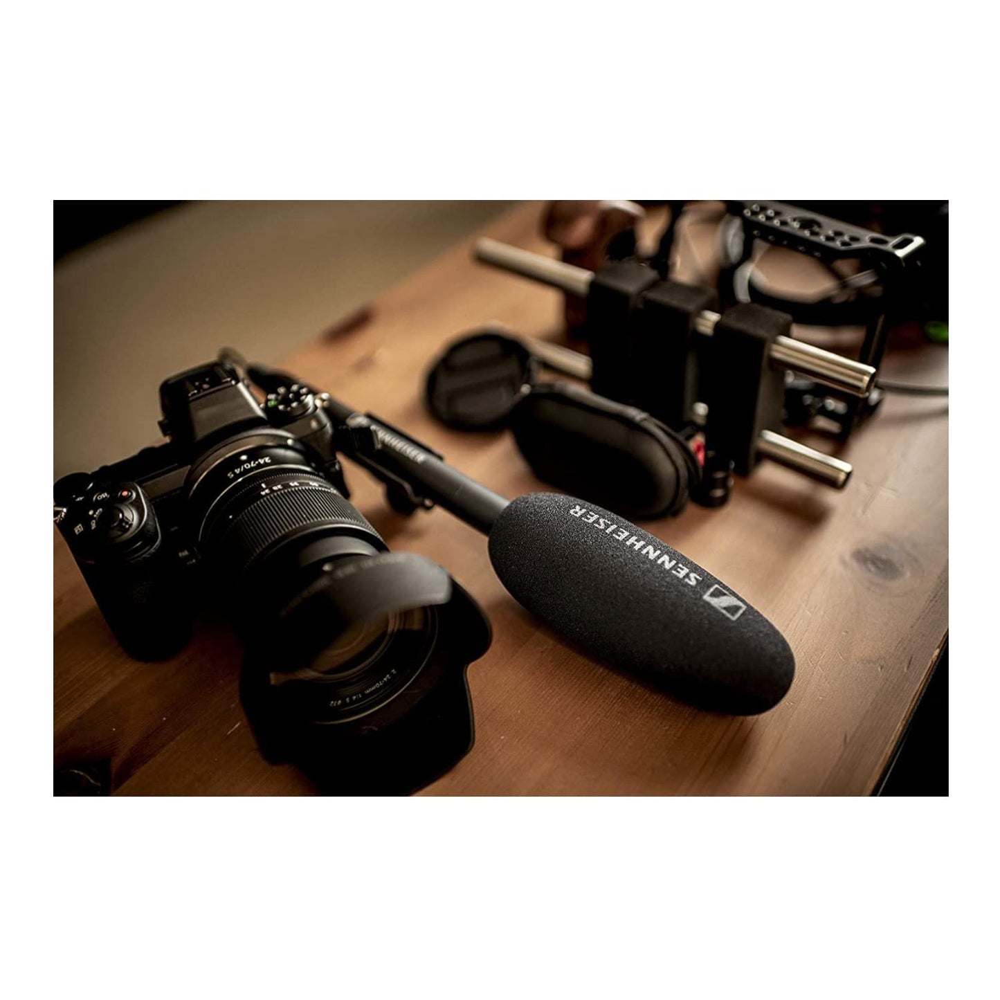 Sennheiser MKE 600 Kamera-Richtrohrmikrofon, Phantom- & Batteriespeisung, Windgeräuschfilter (505453)