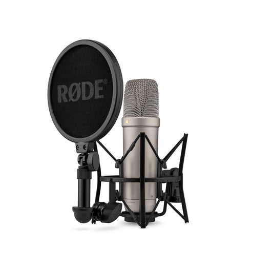 RØDE NT1 5. Gen Großmembran-Kondensatormikrofon, XLR & USB-Ausgang, inkl. Spinne & Popfilter, Silber