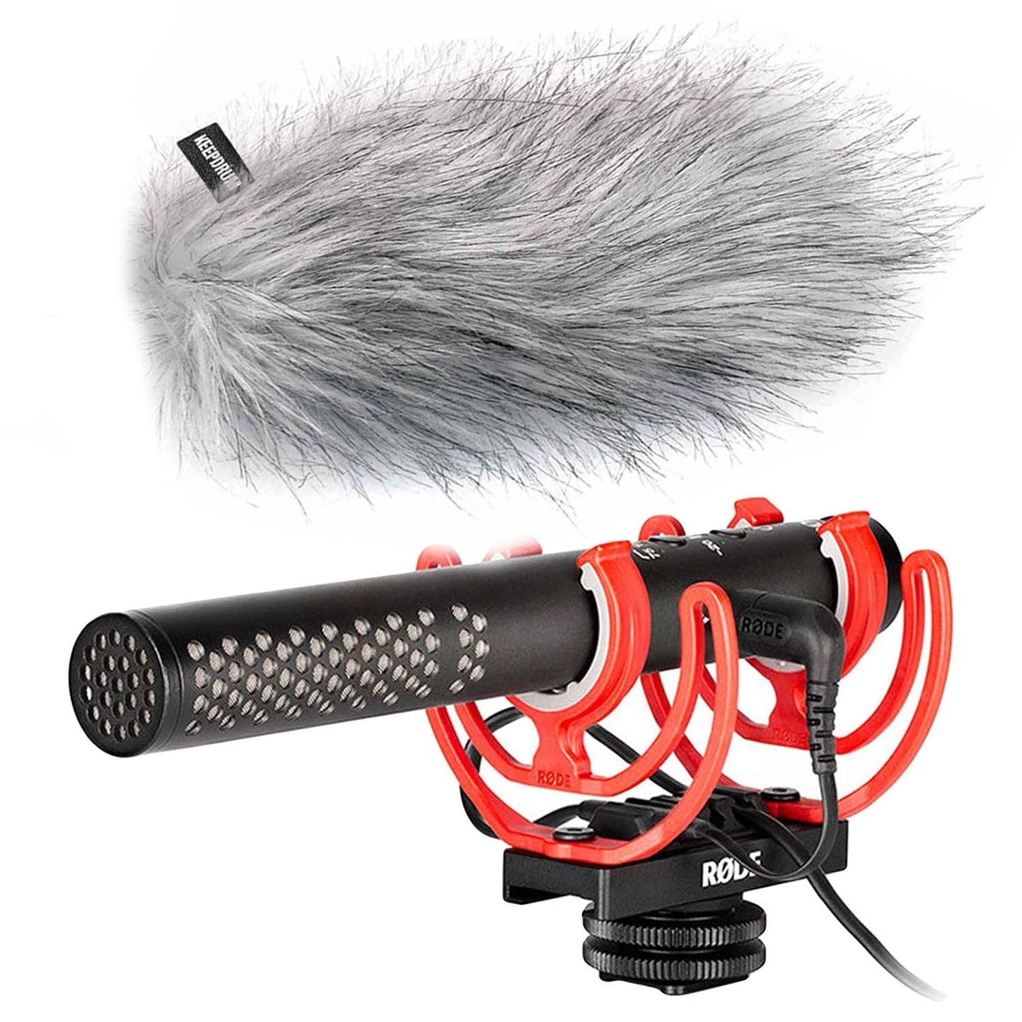 Rode Videomic NTG Broadcast Kamera-Mikrofon + keepdrum Fell-Windschutz