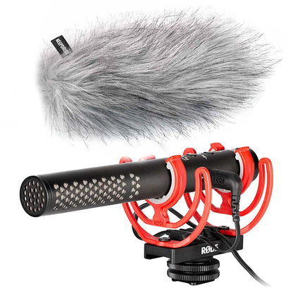 Rode Videomic NTG Broadcast Kamera-Mikrofon + keepdrum Fell-Windschutz