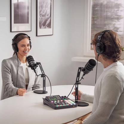 Rode Rodecaster Duo Audio-Studio Bundle inkl. PodMic Mikrofon & keepdrum XLR-Kabel